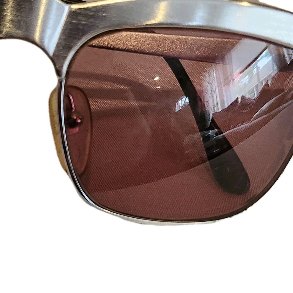 Vintage Ray-Ban Gunmetal Silver Finish Wayfarer Nuevo Purple Lens Sunglasses - Picture 8 of 9